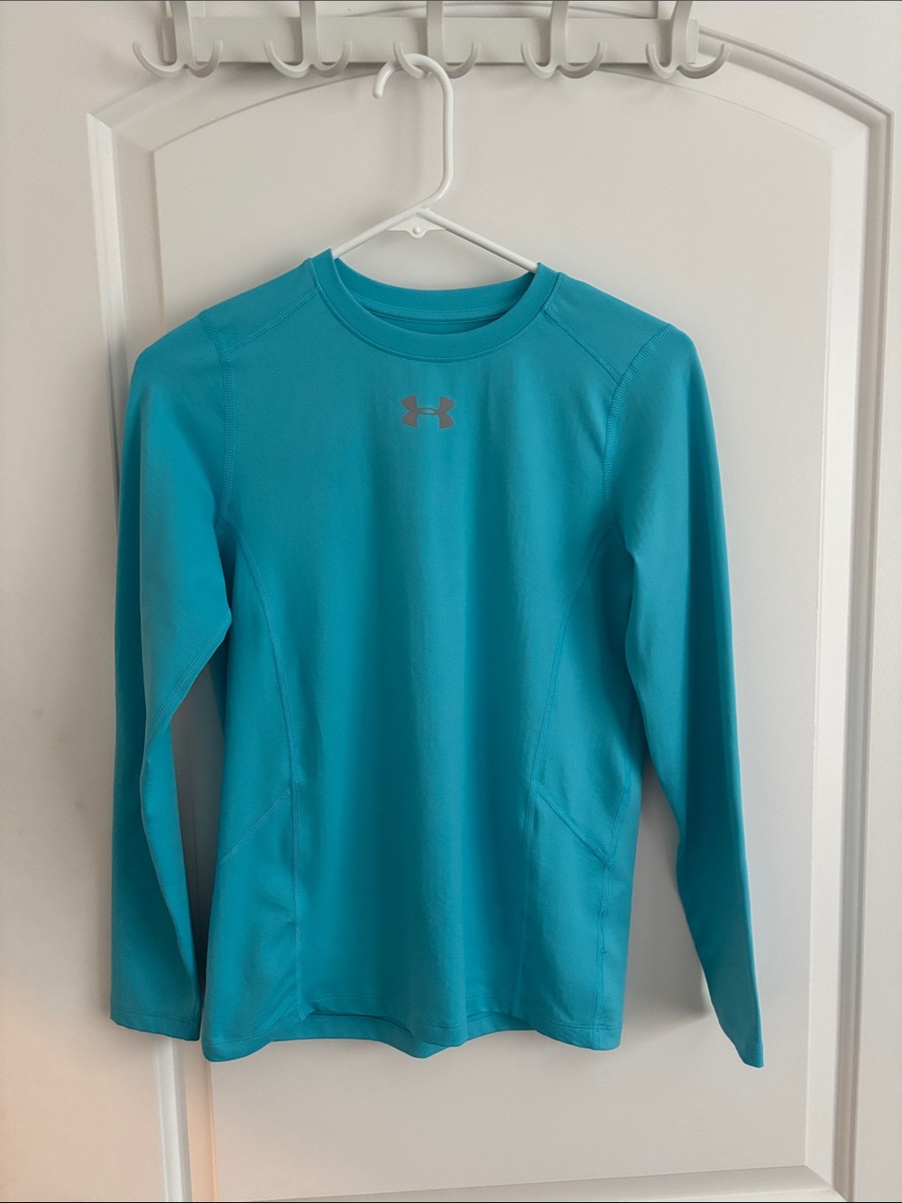 Under Armour ColdGear Shirt Youth Large Turquoise Compression Base Layer